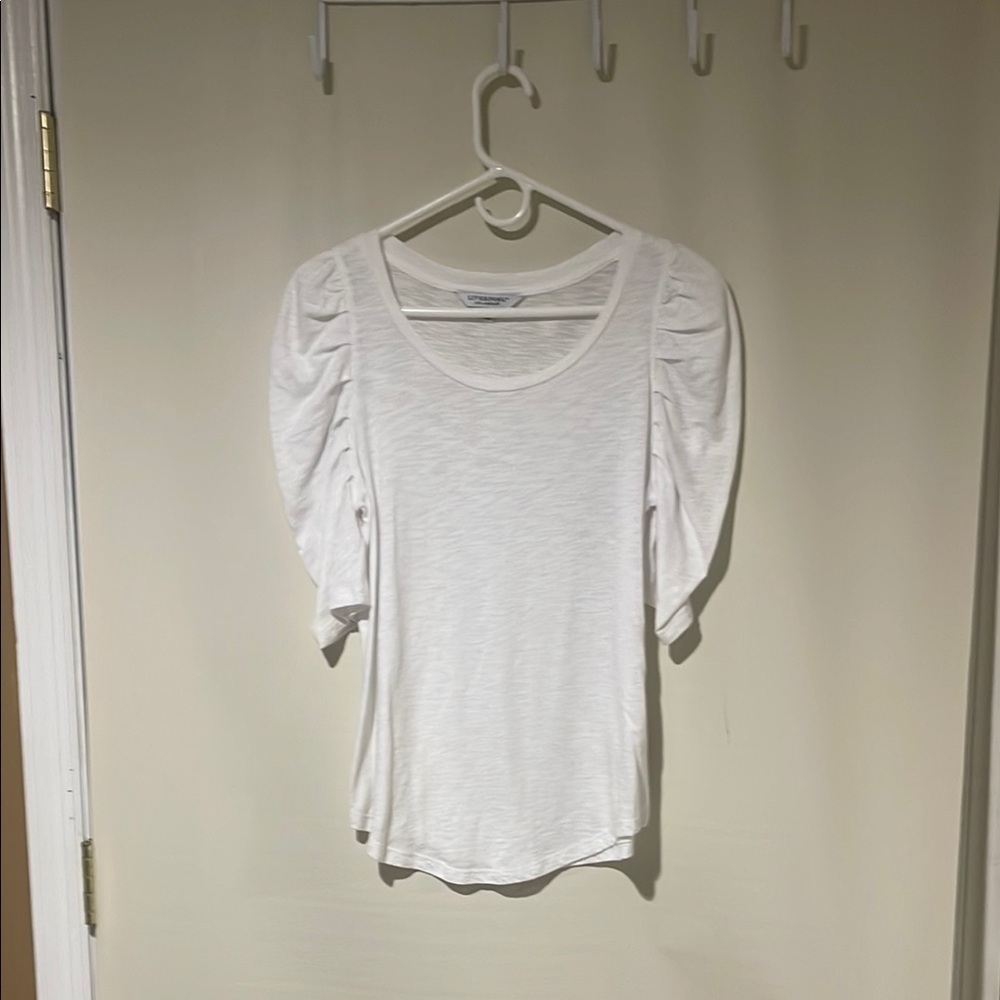 Liverpool Los Angeles Puff Sleeve White Top XS